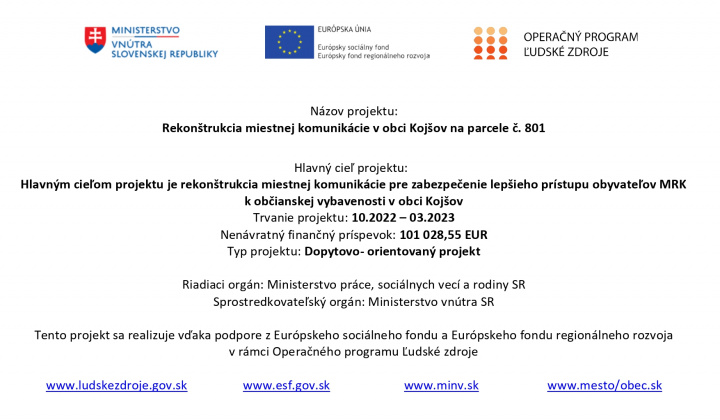 Fotka - Rekonštrukcia miestnej komunikácie