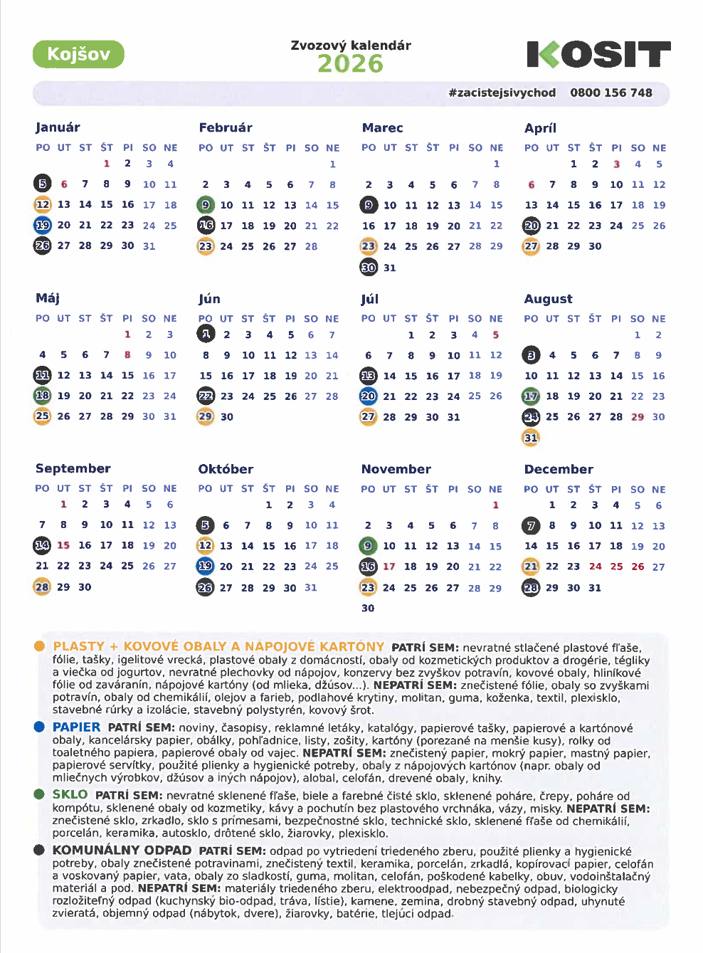 Odvoz komunálneho odpadu 2026